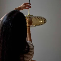 Urc taklampe 36 cm, amber