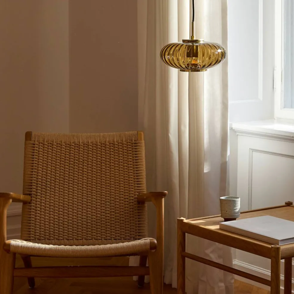 Urc taklampe 36 cm, amber