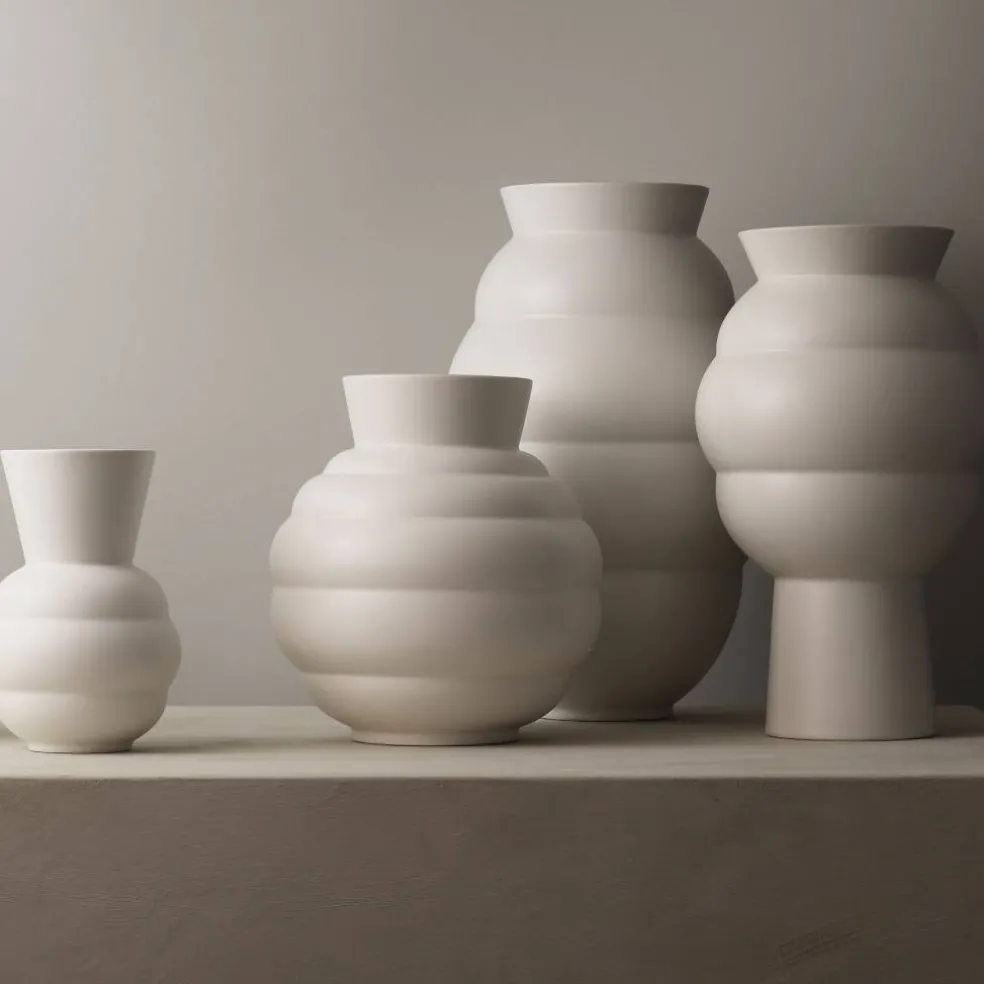 Vase Tortus Archie 23,5 cm, hvit