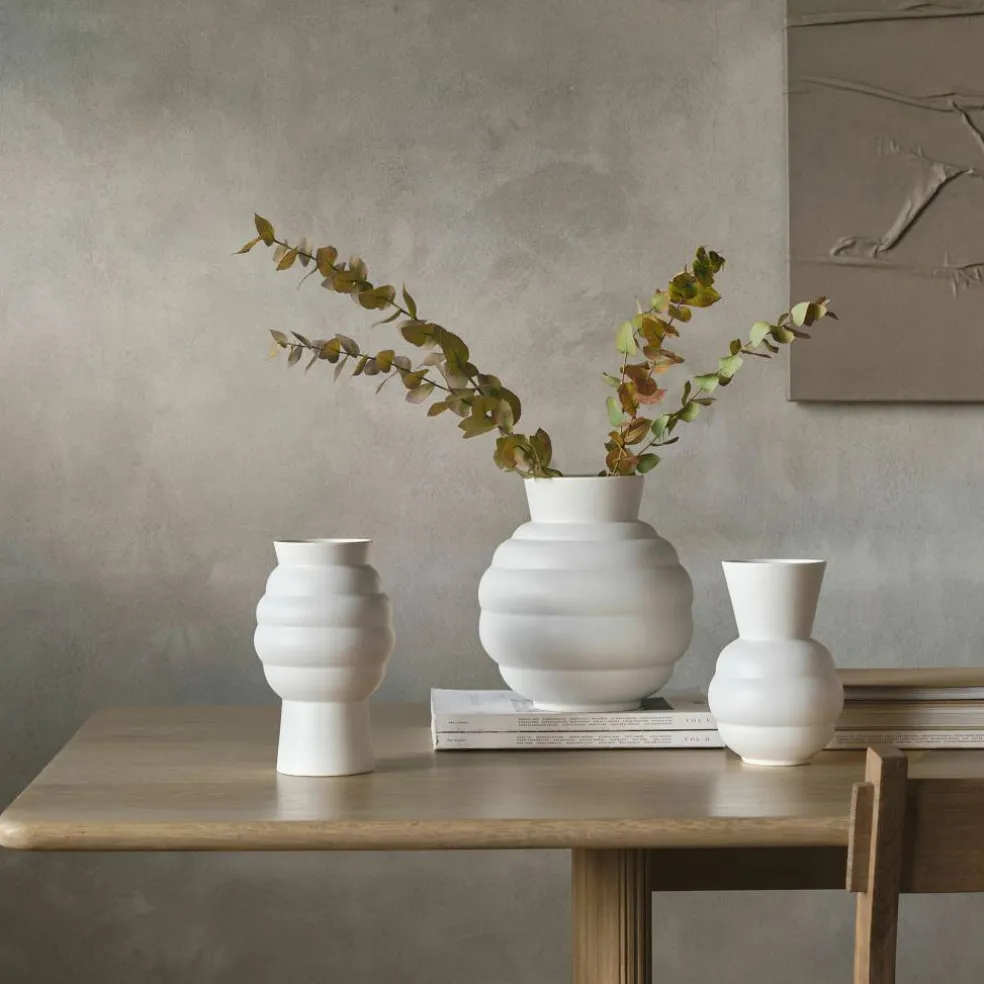 Vase Tortus Archie 23,5 cm, hvit
