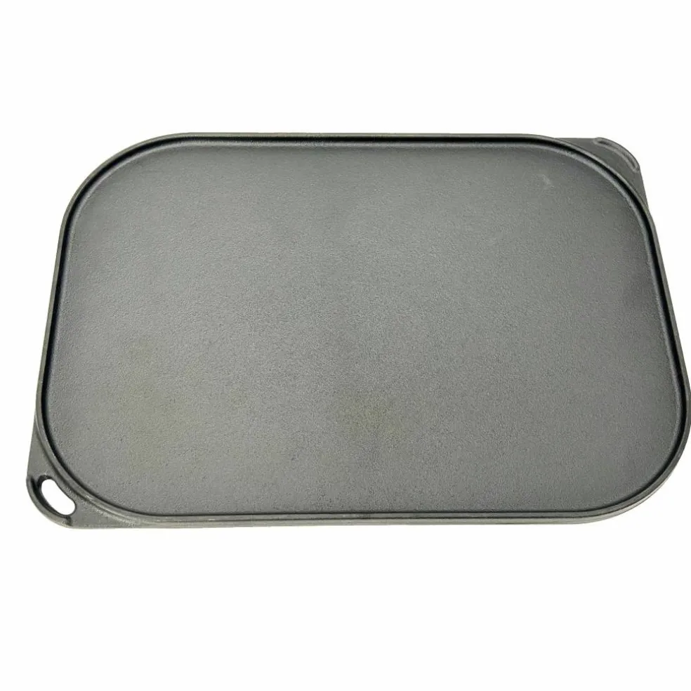Vendbar grill- og stekeplate 40x28 cm