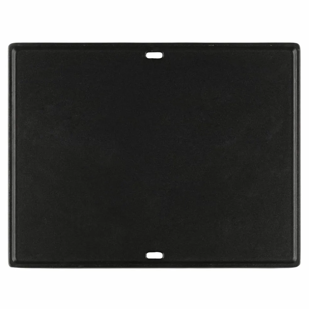 Vendbar grillplate 35 x 45,5 cm, støpejern