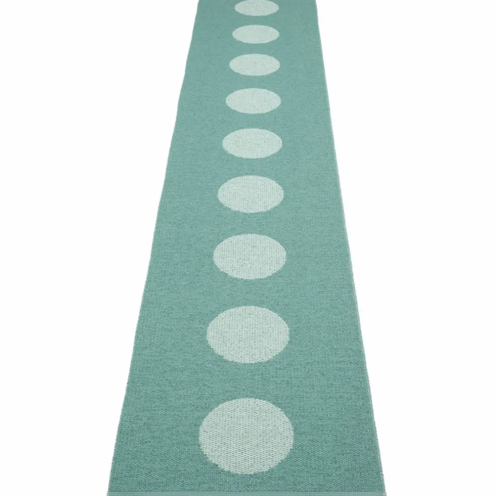 Vera Pop teppe 70 × 360 cm, jade/turquoise
