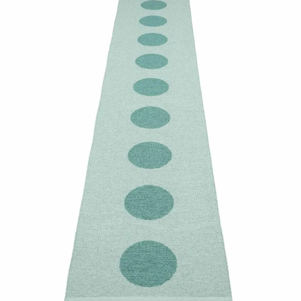 Vera Pop teppe 70 × 360 cm, jade/turquoise