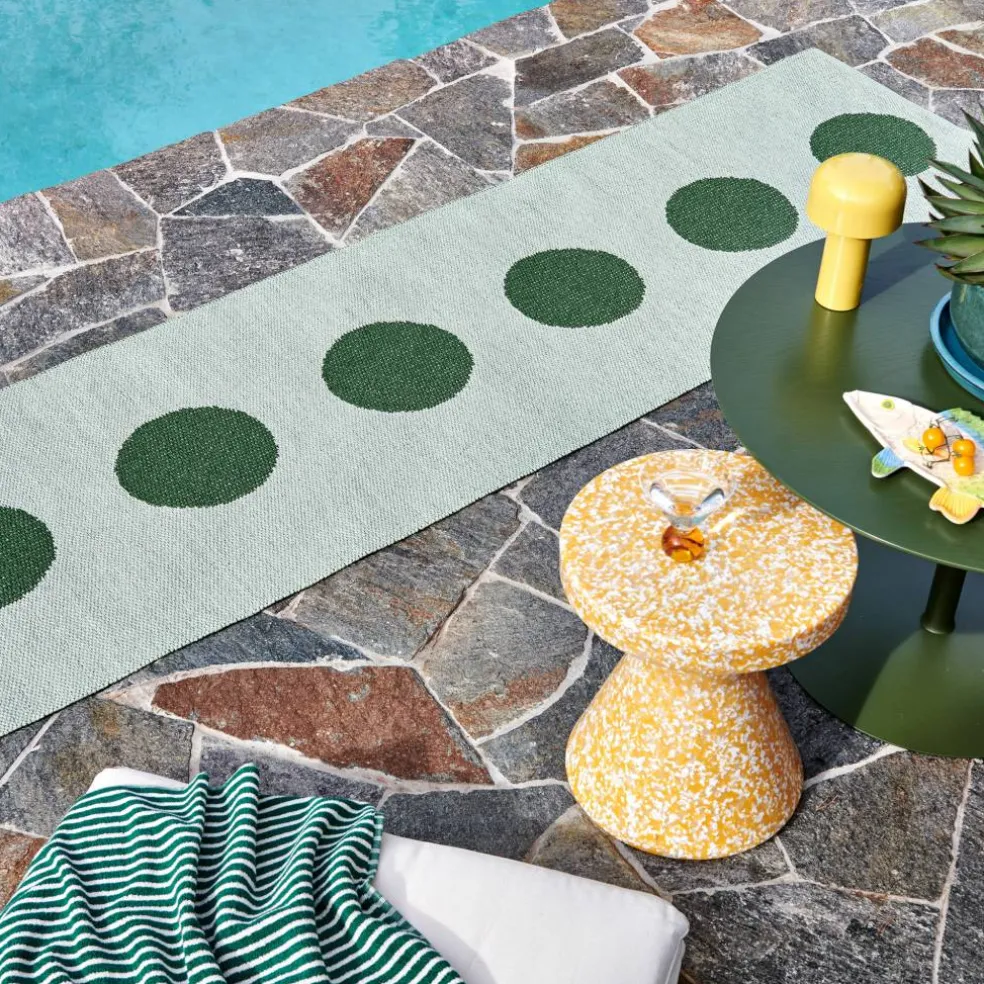 Vera Pop teppe 70 × 200 cm, jade/turquoise