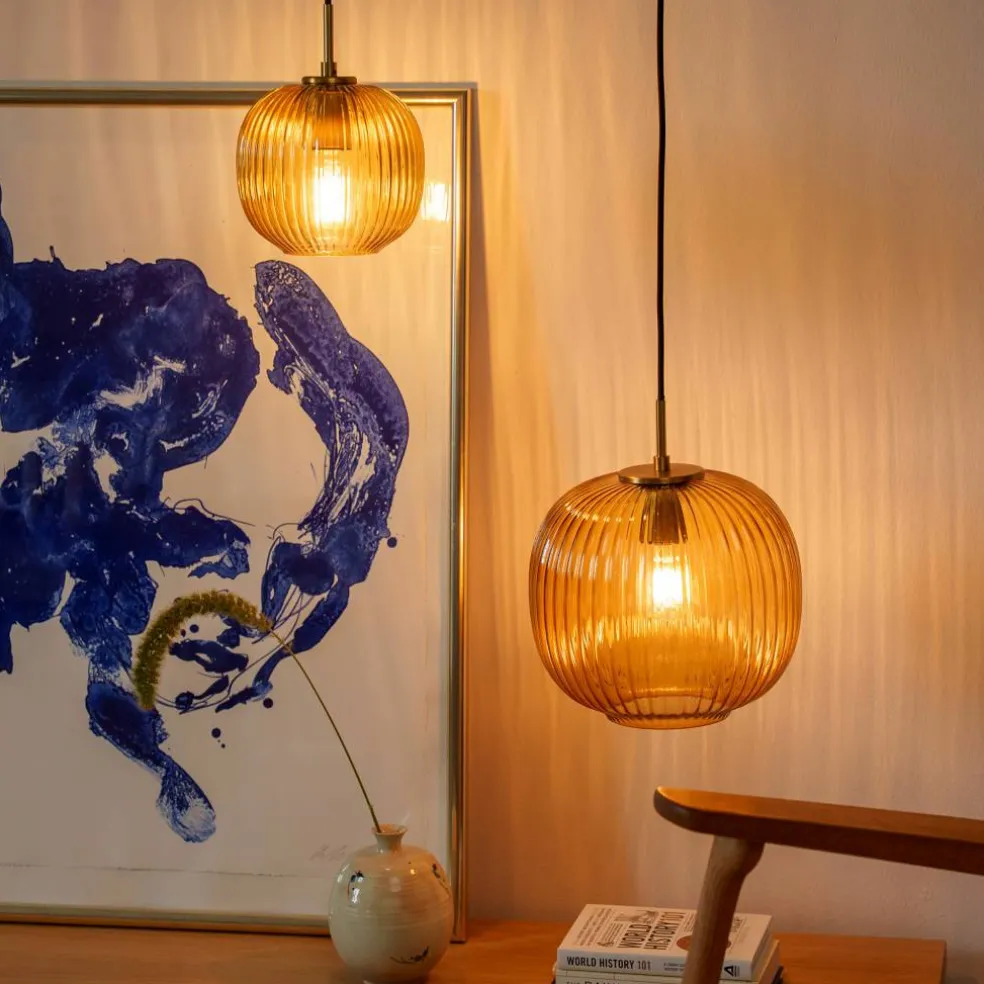 Vibra taklampe 18 cm, amber