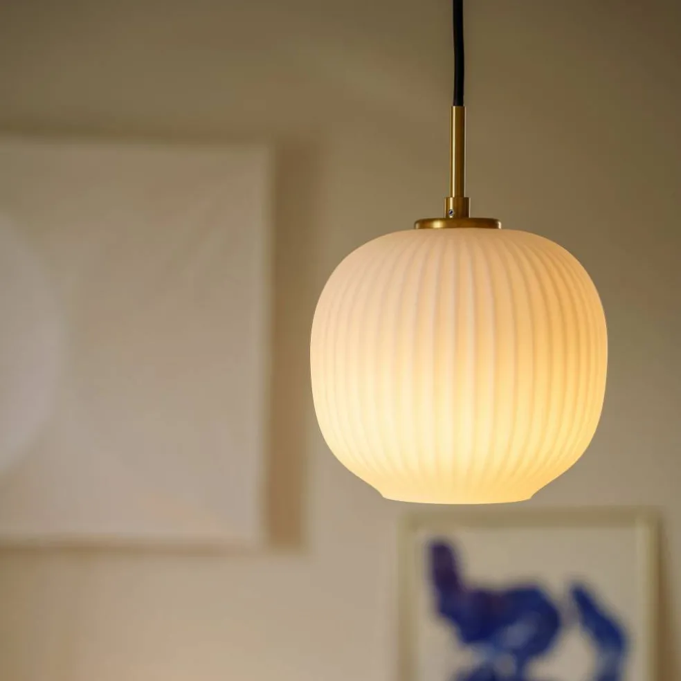 Vibra taklampe 18 cm, opal