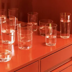 Vinklet glass 4 stk (brede), klare