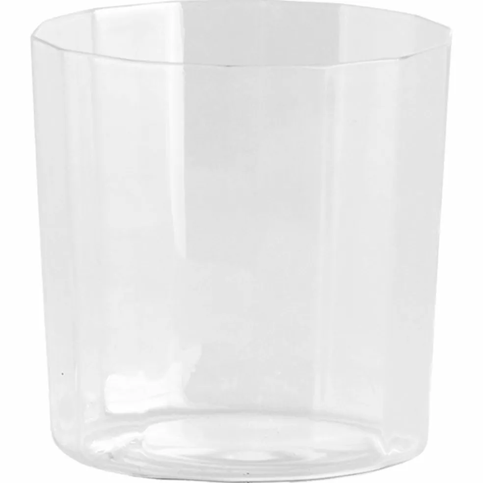 Vinklet glass 4 stk (medium), klart