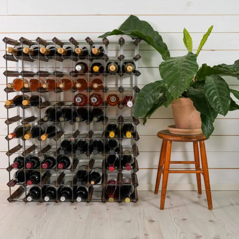 Vinstativ Påbyggingsbart 90 flasker Dark Oak