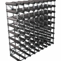 Vinstativ Påbyggingsbart 42 flasker Black Ash