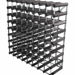Vinstativ Påbyggingsbart 42 flasker Black Ash