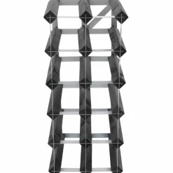 Vinstativ Påbyggingsbart 42 flasker Black Ash
