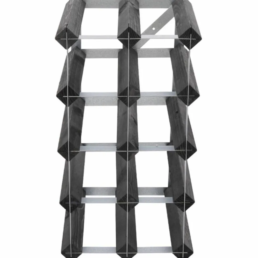 Vinstativ Påbyggingsbart 90 flasker Black Ash