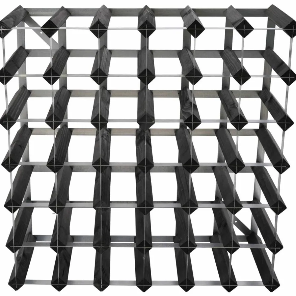 Vinstativ Påbyggingsbart 90 flasker Black Ash
