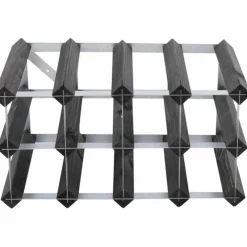 Vinstativ Påbyggingsbart 90 flasker Black Ash