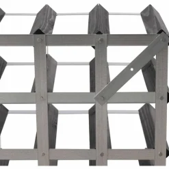 Vinstativ Påbyggingsbart 90 flasker Black Ash