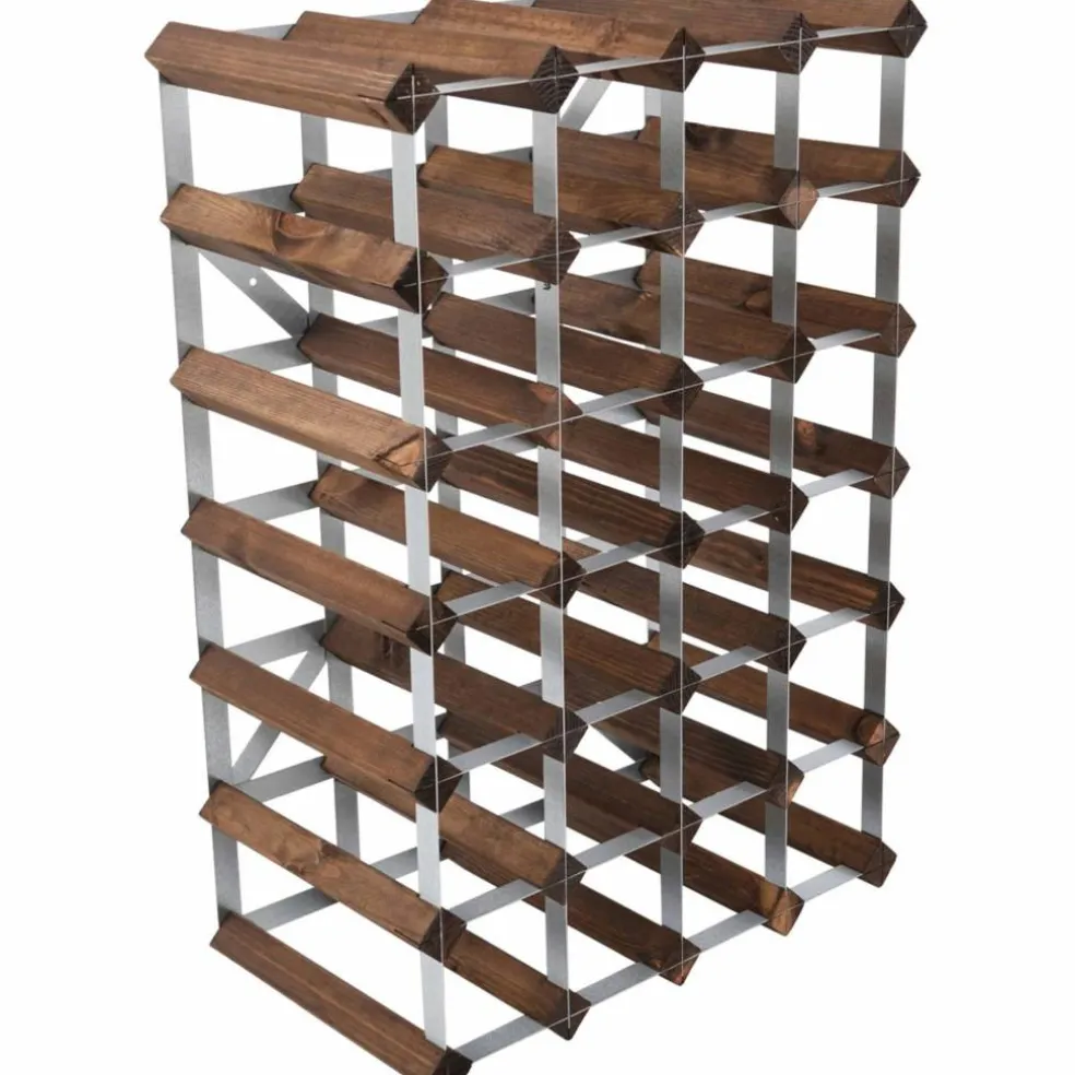 Vinstativ Påbyggingsbart 30 flasker Light Oak
