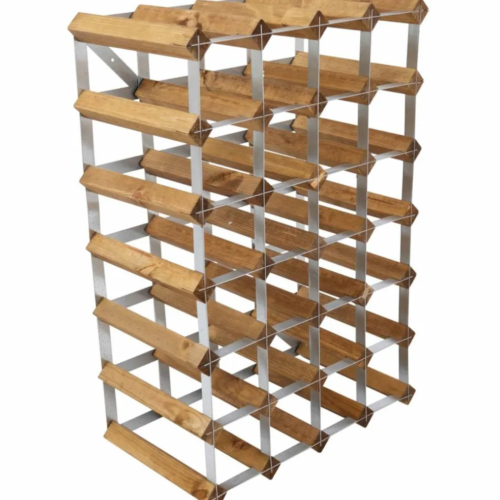 Vinstativ Påbyggingsbart 30 flasker Light Oak