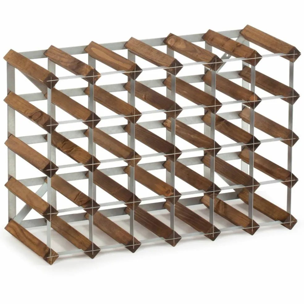 Vinstativ Påbyggingsbart 30 flasker Light Oak
