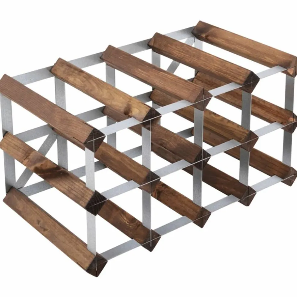Vinstativ Påbyggingsbart 12 flasker Dark Oak