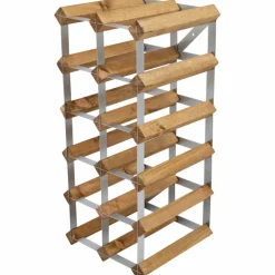 Vinstativ Påbyggingsbart 15 flasker Light Oak