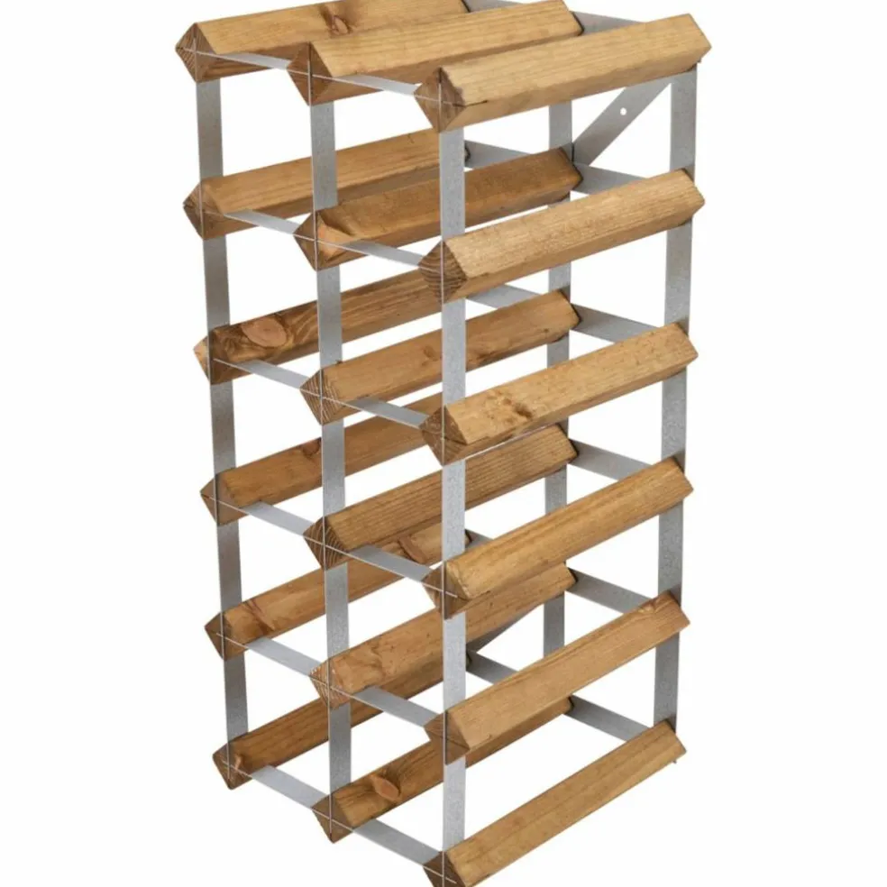 Vinstativ Påbyggingsbart 15 flasker Light Oak