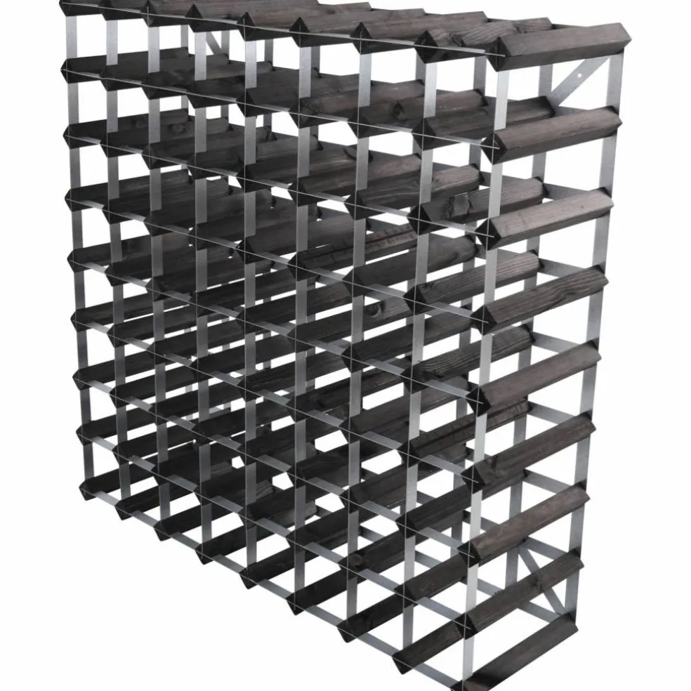 Vinstativ Påbygningsbart 12 flasker Black Ash