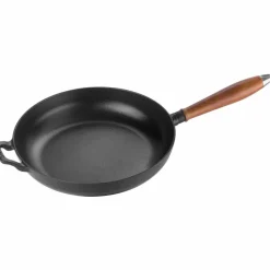 Vintage Stekepanne med trehåndtak 24 cm