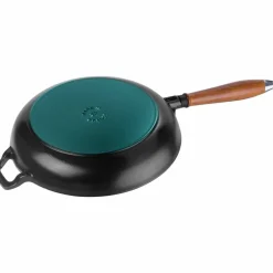 Vintage Stekepanne med trehåndtak 24 cm
