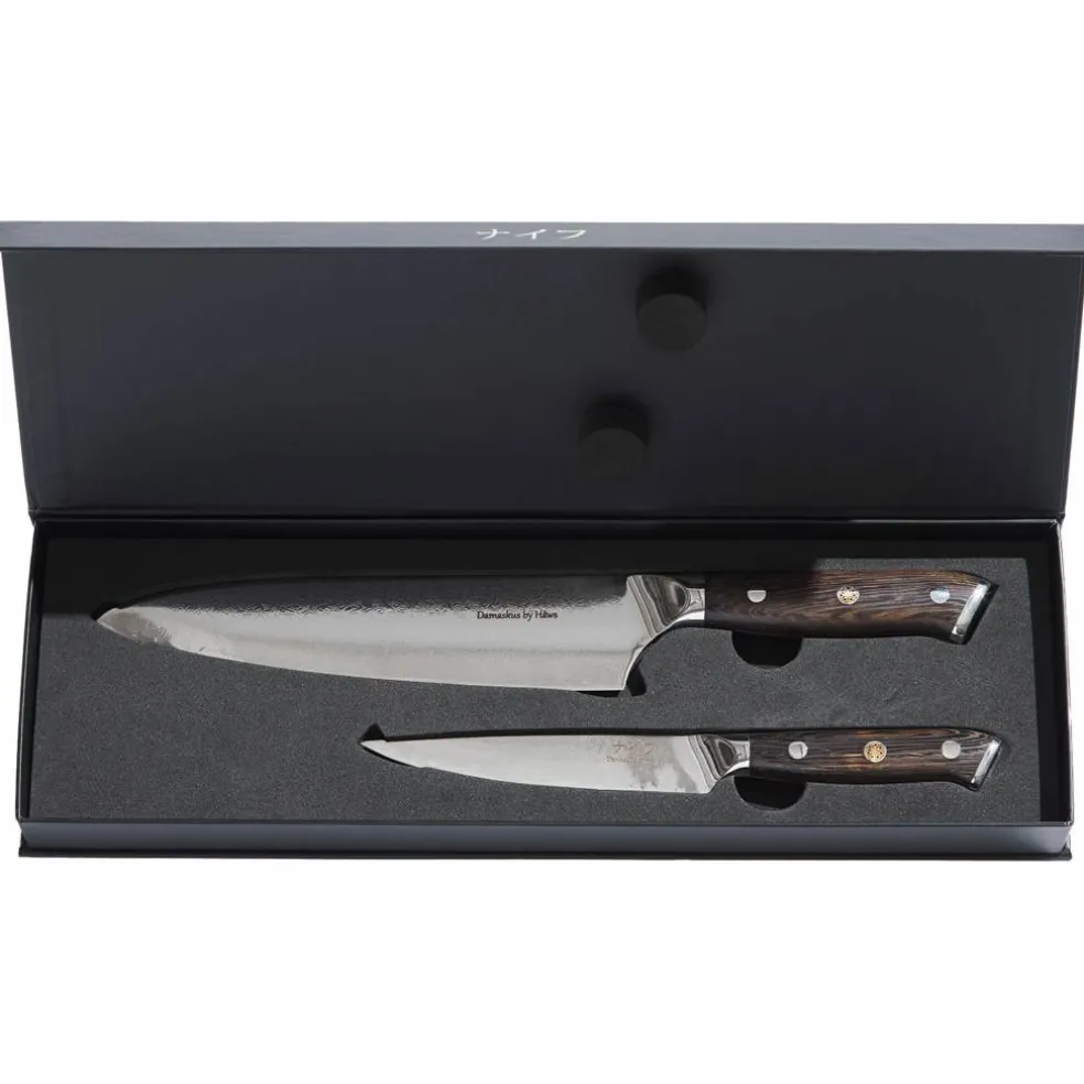 Wengé knivsett, kokkekniv 32 cm + universalkniv 24 cm