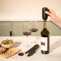 Wine Saver elektrisk vinpumpe, svart