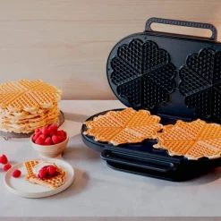 WM6DB-220P Grand Double vaffeljern, svart
