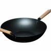 Wok 36 cm, forinnbrent karbonstål
