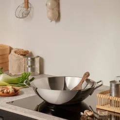 Wok 5 liter, rustfritt stål