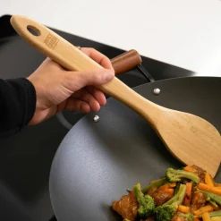 Wokspatel 33 cm, polert bambus