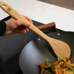 Wokspatel 39 cm, polert bambus