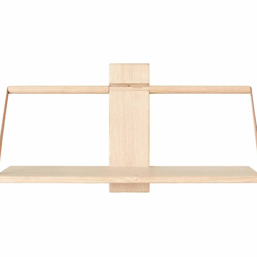 Wood Wall Shelf 60 x 25 x 32 cm Large Oak
