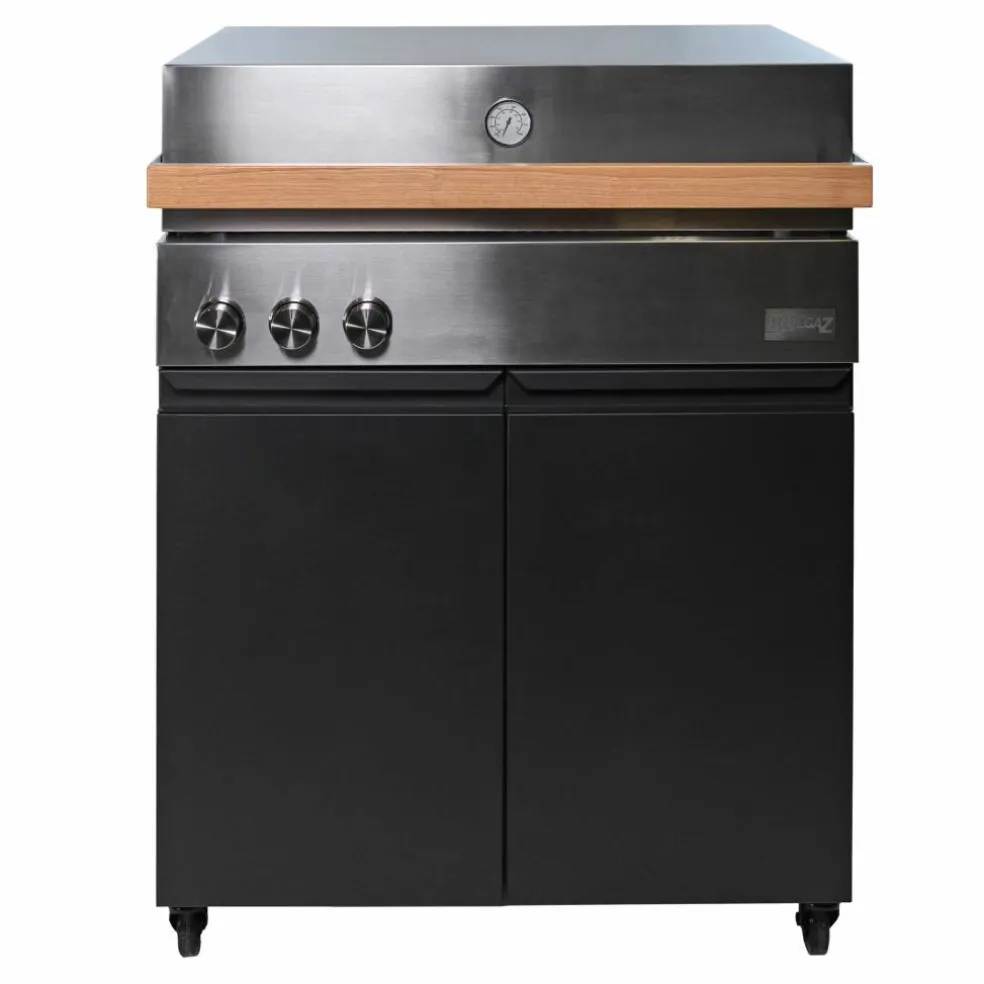 Z gassgrill, rustfritt stål/svart